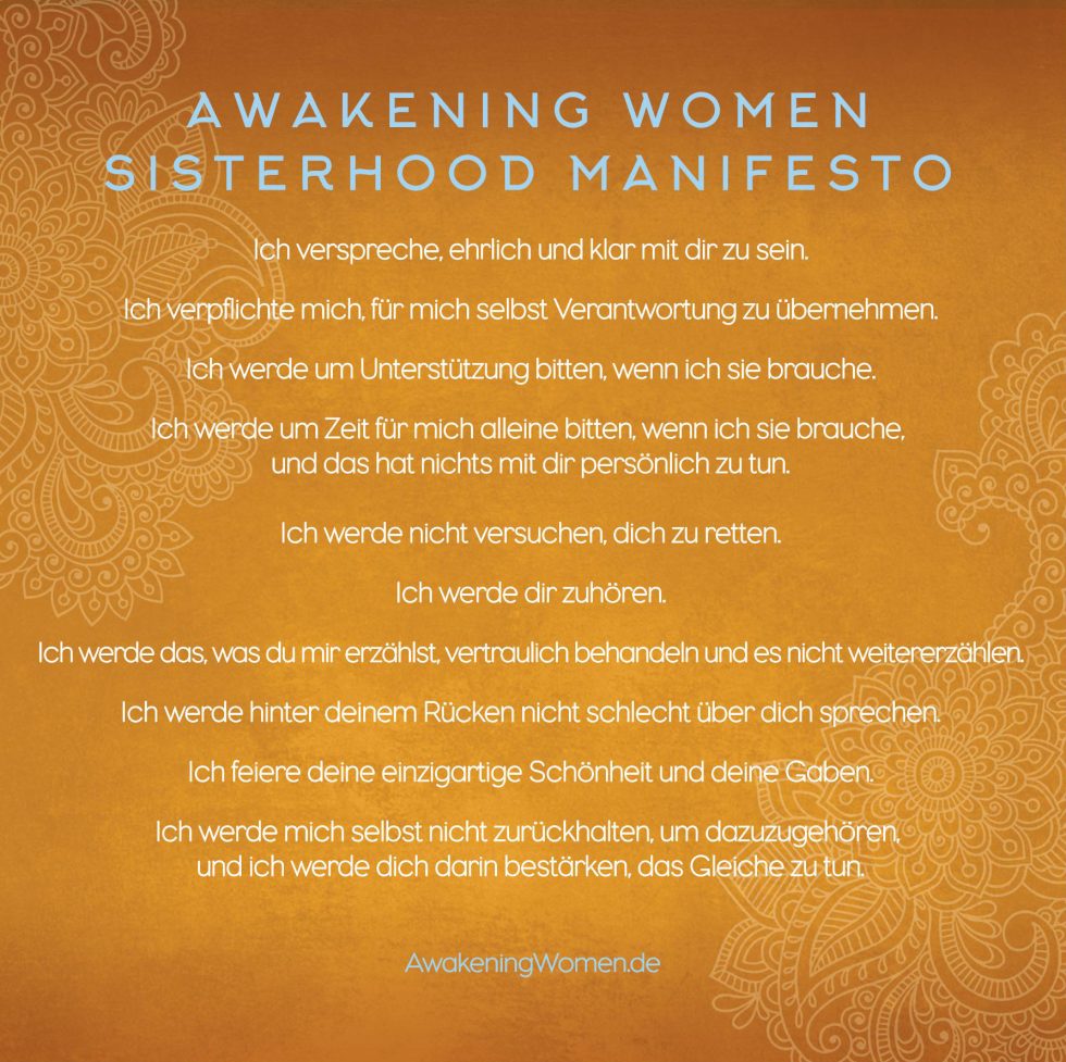 Das Awakening Women Sisterhood Manifesto